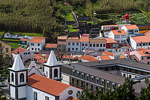 葡萄牙,亚速尔群岛,法亚尔,岛屿,户外,俯视图