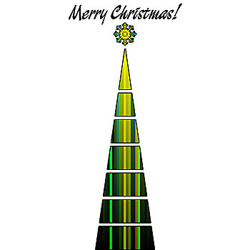 艺术,圣诞树,绿色,金色,彩色,抽象图案,隔绝,白色背景,背景