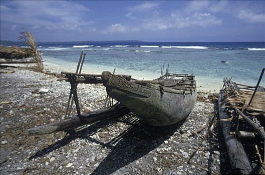 舷外支架,海滩,乡村,岛屿,巴布亚新几内亚