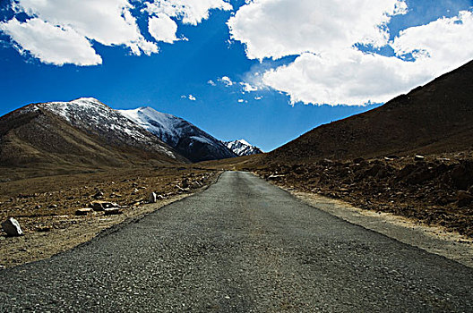 道路,通过,山脉,山谷,查谟-克什米尔邦,印度