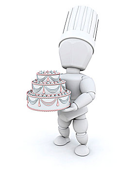 厨师,生日蛋糕