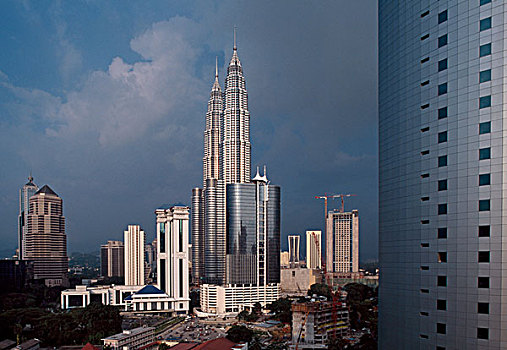 双子塔,吉隆坡,马来西亚,1998年,脚,最高,建筑,世界,2004年,高