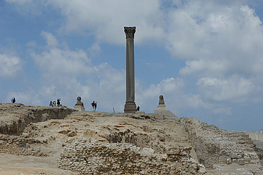 埃及亚历山大庞贝石柱