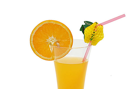 橙子,果汁,隔绝,白色