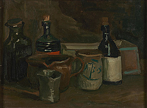 静物,瓶子,陶器