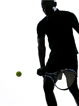 男人,网球手,反手击球
