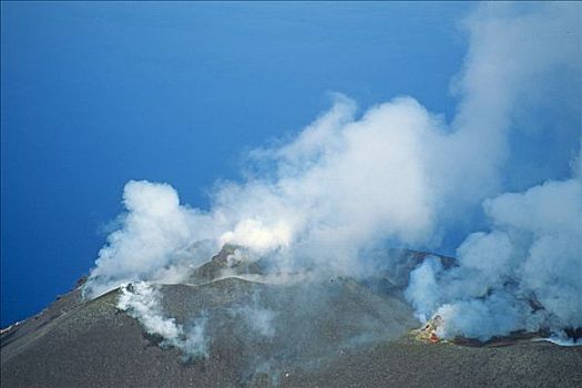 火山地貌,顶峰,火山,埃奥利群岛,意大利,欧洲