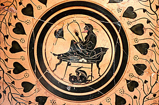 希腊人,花瓶,演奏,6世纪,世纪