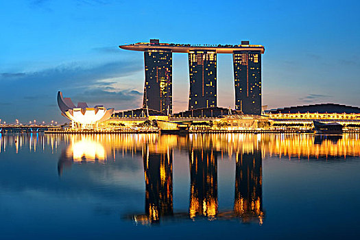 新加坡,码头,湾,沙,酒店,日出,四月,奢华,建筑,费用,地标