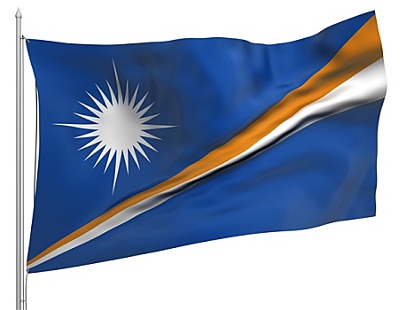 飞,旗帜,马绍尔群岛,国家