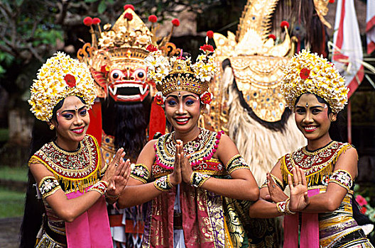 种族,跳舞,巴厘岛,印度尼西亚