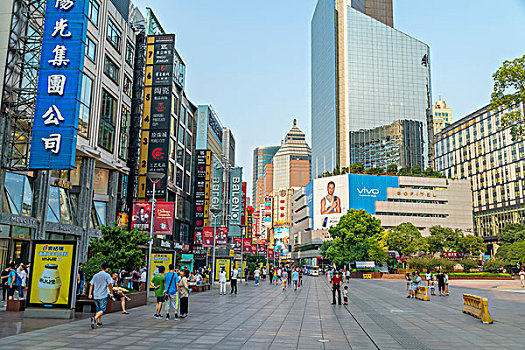 上海,外滩,南京路,步行街