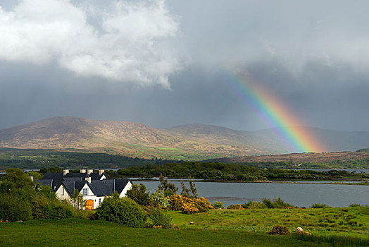 彩虹,靠近,克俐环,爱尔兰,英国,欧洲