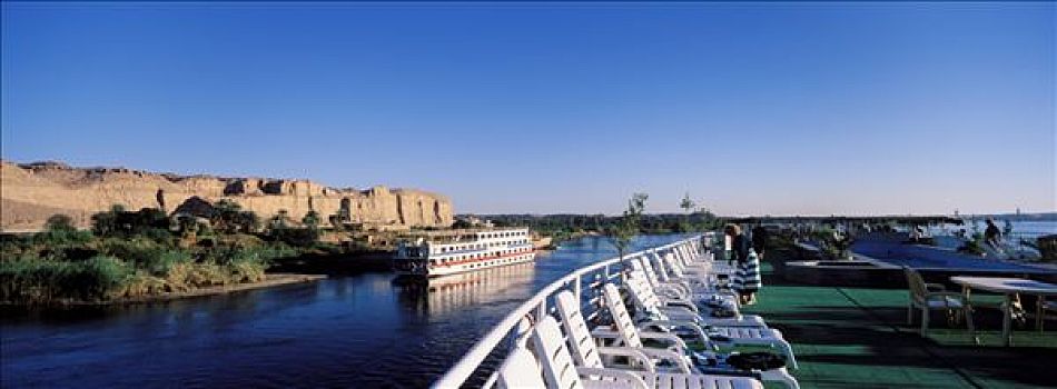 埃及,区域,游轮,船,尼罗河
