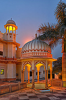 宫殿,酒店,巴拉特普尔,拉贾斯坦邦,印度,亚洲