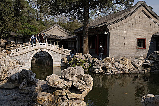 中式花园,北海公园,北京,中国