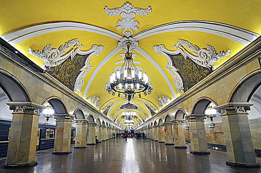 地铁站,莫斯科,地铁,俄罗斯