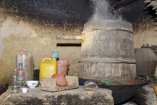 酒,米饭,制作,省,北越,亚洲