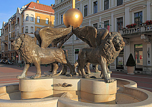 匈牙利,狮子,喷泉