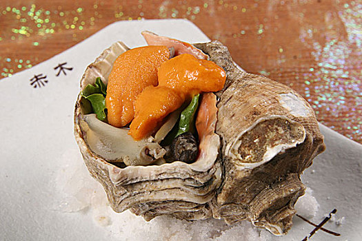 海胆烤海螺
