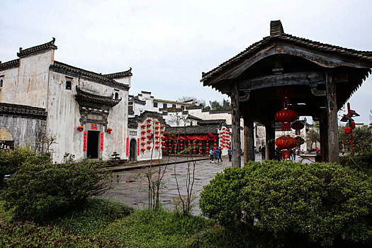 呈坎,安徽,古村落,旅游,景点,水乡,住宅,房子,小桥,拱桥,春天,居民,原生态