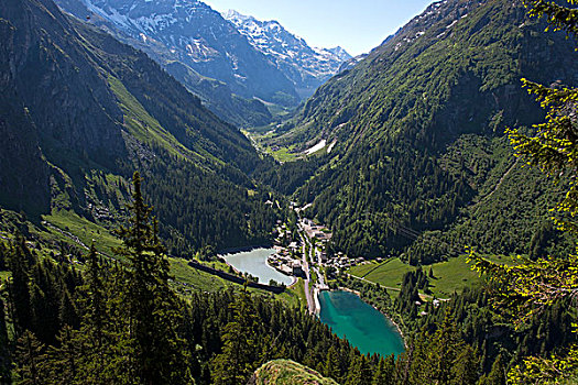 水库,水电,复杂,植物,瓦莱,瑞士,欧洲
