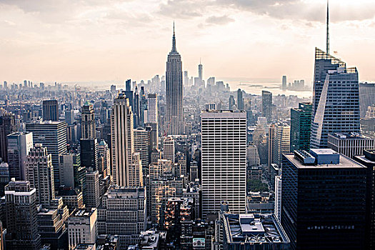 城市,风景,摩天大楼,帝国大厦,纽约,美国