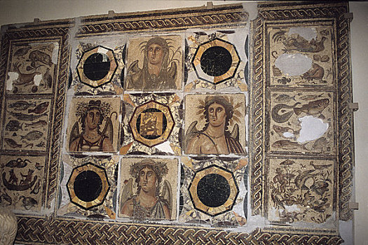 利比亚,的黎波里,国家博物馆,镶嵌图案