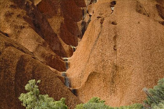 集水槽,艾尔斯巨石,乌卢鲁巨石,北领地州,澳大利亚