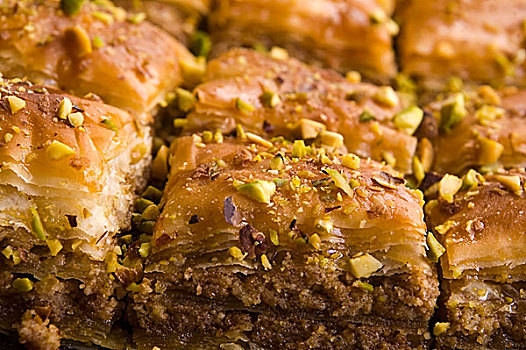 果仁蜜饼,传统,中东,甜点
