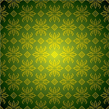 绿色,壁纸,瓷砖,金色