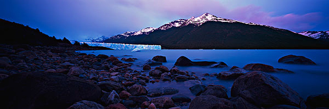 自然风光,冰河,湖,山,天空,巴塔哥尼亚,阿根廷