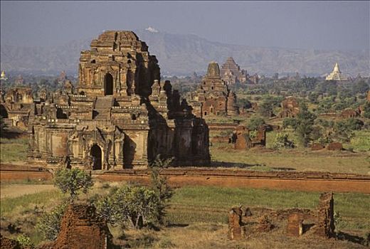 缅甸,曼德勒,异教,场所,全视图