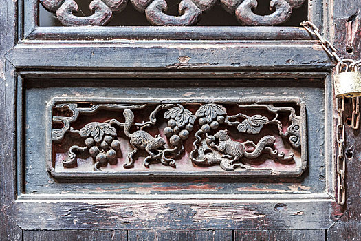 中国安徽省黟县卢村木雕楼古民居木雕