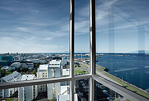 摩天大楼,俯视,雷克雅未克,市中心,冰岛