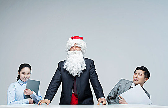 圣诞老人与商务人士