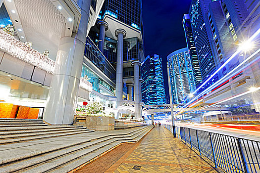 香港,交通,夜晚