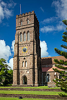 英国国教,教堂,巴斯特尔,西印度群岛