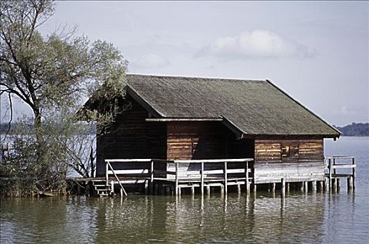 高脚屋,湖,基姆湖,德国