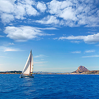 帆船,航行,地中海,阿利坎特,西班牙