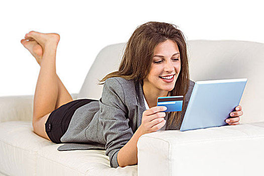 女人,网上购物,信用卡