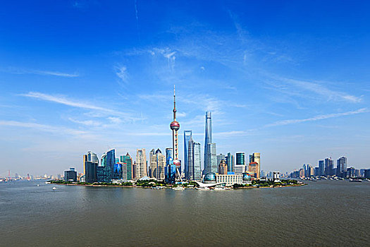 全景,天际线,上海,地标建筑