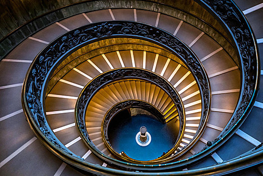螺旋楼梯,梵蒂冈博物馆,罗马,拉齐奥,意大利,欧洲