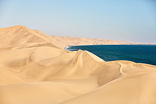 沙丘,大西洋,海岸,靠近,棒,纳米比亚,非洲