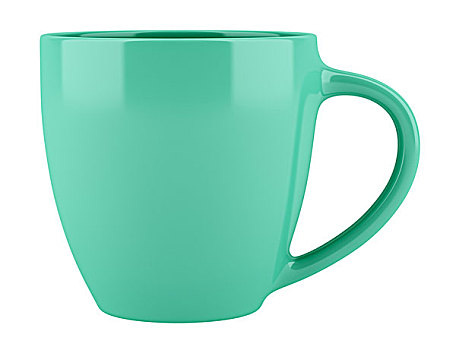 绿色,陶瓷,杯子,隔绝,白色背景,背景,插画