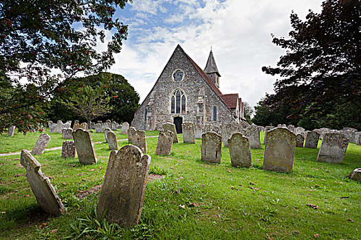 教堂大街,墓碑,墓地,汉普郡,英格兰,英国,欧洲