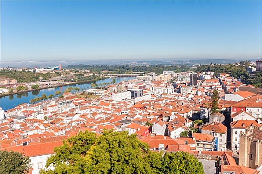 城市,上方,屋顶,可因布拉,葡萄牙