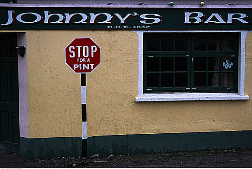 停止,品脱,标识,酒吧,爱尔兰