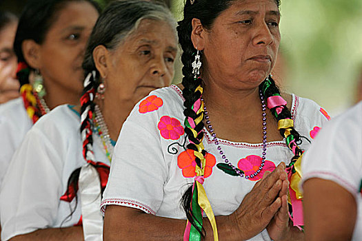 女人,地方特色,群体,传统舞蹈,区域,墨西哥,九月,2007年