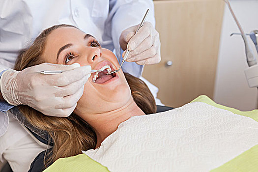 牙医,检查,牙齿,椅子